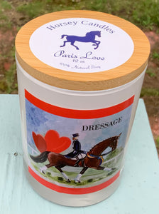 I Love dressage ! Soy candle
