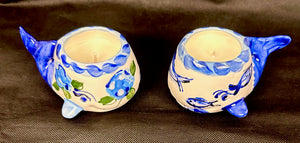 NEW!!! Happy Whale Candles! Hydrangea & Fish Motifs