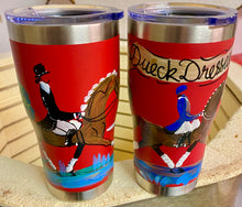 Load image into Gallery viewer, 7” Stainless Steel Hand Painted Tall Tumbler with Top &amp; Straw!
