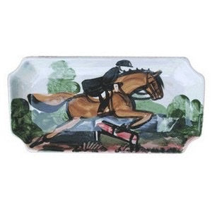 Equestrian Hand Painted Petite Tray - 8"