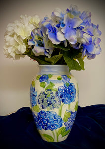 Stunning 12" Ceramic Hydrangea Vase!