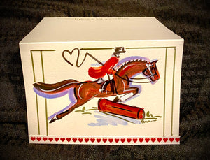 Valentines Day Equestrian Hand Painted Watercolor Cards