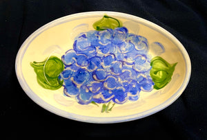 6" Ceramic Hydrangea Soap Dish