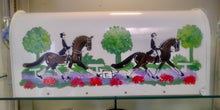 Load image into Gallery viewer, 20&quot; X 9&quot; Dressage Motif Hand Painted Mail Box
