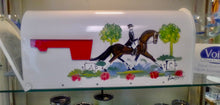 Load image into Gallery viewer, 20&quot; X 9&quot; Dressage Motif Hand Painted Mail Box
