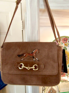 10" X 6" X 4" Italian Suede Leather, over the shoulder Bag. You choose, Hand Painted OR not!