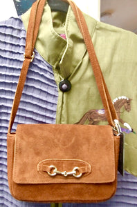 10" X 6" X 4" Italian Suede Leather, over the shoulder Bag. You choose, Hand Painted OR not!
